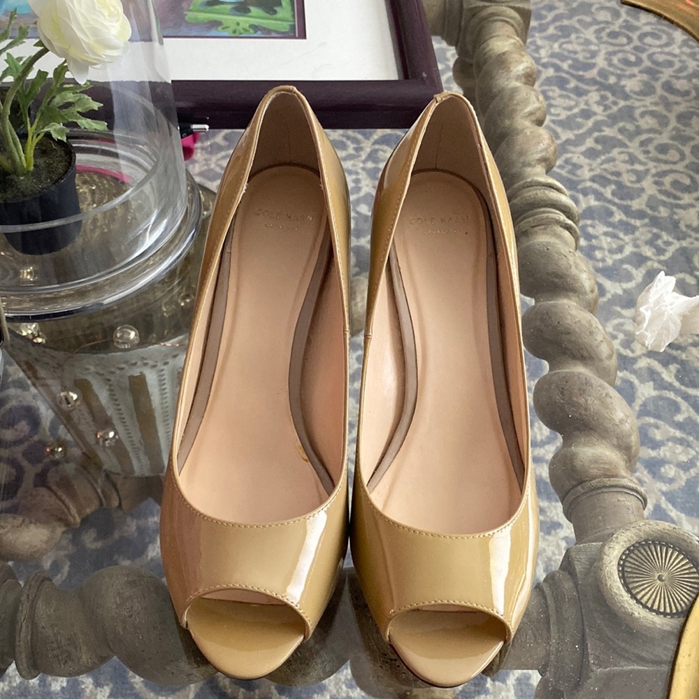 Cole Haan Grand O.S Nude Wedges
